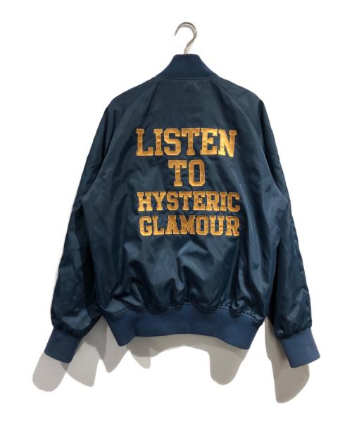 Hysteric Glamour（ヒステリックグラマー）Hysteric Glamour (ヒステリックグラマー) LISTEN TO HGアップリケ スタジャン ネイビー サイズ:SIZE Lの古着・服飾アイテム