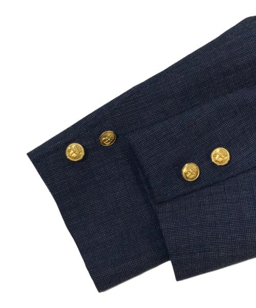 BEAMS PLUS（ビームスプラス）BEAMS PLUS (ビームスプラス) 4B Double Breasted Dobby Hairline ネイビー サイズ:SIZE Sの古着・服飾アイテム