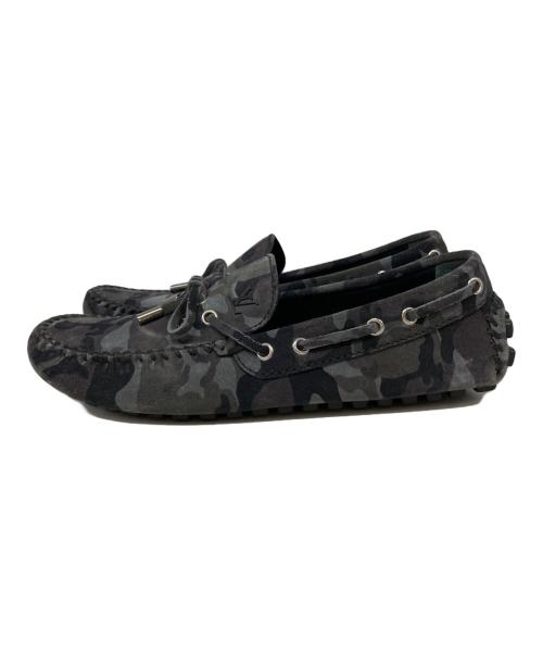 LOUIS VUITTON（ルイ ヴィトン）LOUIS VUITTON (ルイ ヴィトン) カモフラ モカシン ドライビング シューズ ブラック サイズ:SIZE 25cmの古着・服飾アイテム