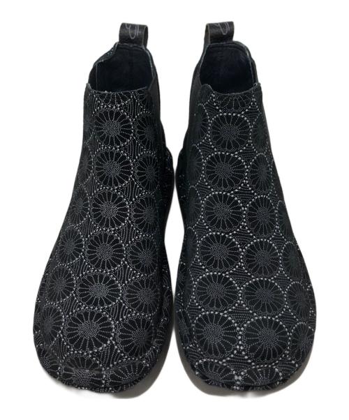 estacion（エスタシオン）ESTACION (エスタシオン) 和柄モチーフサイドゴアサンダル ブラック サイズ:SIZE Mの古着・服飾アイテム