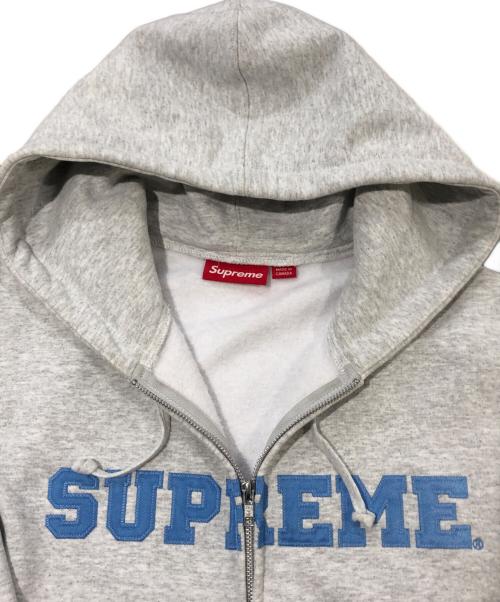 SUPREME（シュプリーム）SUPREME (シュプリーム) Collegiate Applique Zip Up Hooded Sweatshirt グレー サイズ:SIZE Lの古着・服飾アイテム