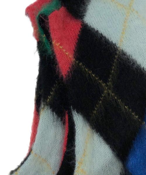 SUPREME（シュプリーム）SUPREME (シュプリーム) BRUSHEED ARGYLE ZIP UP VEST ブラック サイズ:SIZE Lの古着・服飾アイテム