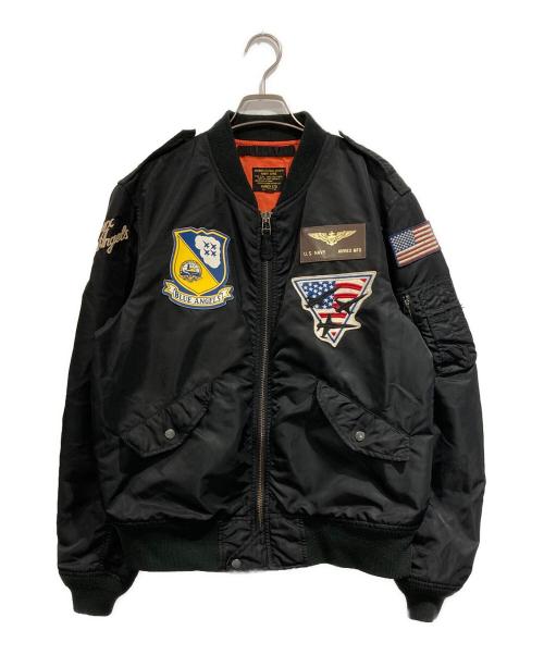 AVIREX（アヴィレックス）AVIREX (アヴィレックス) L-2Bフライトジャケット ブラック×オレンジ サイズ:SIZE XLの古着・服飾アイテム