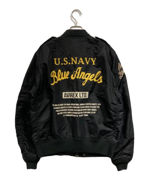 AVIREX（アヴィレックス）AVIREX (アヴィレックス) L-2Bフライトジャケット ブラック×オレンジ サイズ:SIZE XLの古着・服飾アイテム