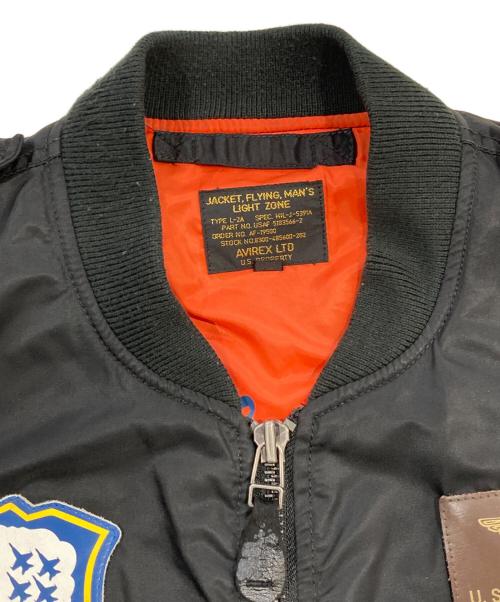 AVIREX（アヴィレックス）AVIREX (アヴィレックス) L-2Bフライトジャケット ブラック×オレンジ サイズ:SIZE XLの古着・服飾アイテム
