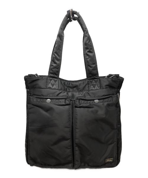 PORTER（ポーター）PORTER (ポーター) TANKER 2WAY TOTE BAG ブラックの古着・服飾アイテム