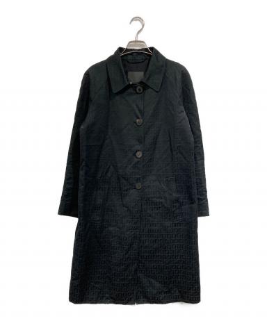 中古・古着通販】FENDI (フェンディ) ズッカ柄ロングコート ブラック