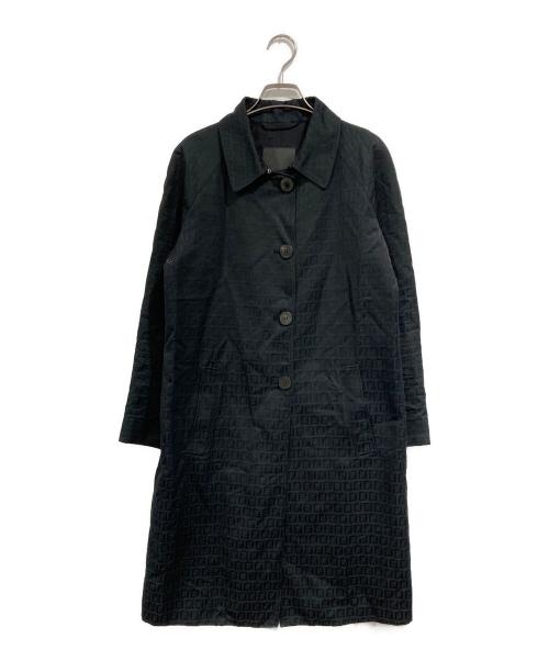 FENDI（フェンディ）FENDI (フェンディ) ズッカ柄ロングコート ブラック サイズ:SIZE 40の古着・服飾アイテム