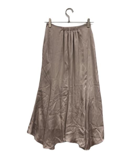 HER LIP TO（ハーリップトゥ）Her lip to (ハーリップトゥ) Asymmetry Hem Satin Skirt ベージュ サイズ:SIZE Sの古着・服飾アイテム