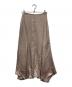 Her lip to（ハーリップトゥ）の古着「Asymmetry Hem Satin Skirt」｜ベージュ