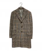 Vivienne Westwood manヴィヴィアン ウェストウッド マン）の古着「千鳥柄チェスターコート」｜ベージュ×ブラック