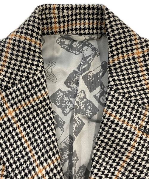 Vivienne Westwood man（ヴィヴィアン ウェストウッド マン）Vivienne Westwood man (ヴィヴィアン ウェストウッド マン) 千鳥柄チェスターコート ベージュ×ブラック サイズ:SIZE 44の古着・服飾アイテム