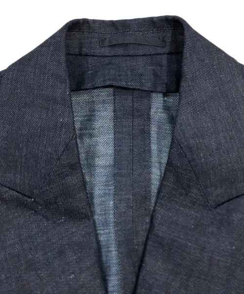 Pilgrim（ピルグリム）PILGRIM (ピルグリム) コットンリネンデニム ダブルブレステッド6Bジャケット ネイビー サイズ:SIZE 46の古着・服飾アイテム