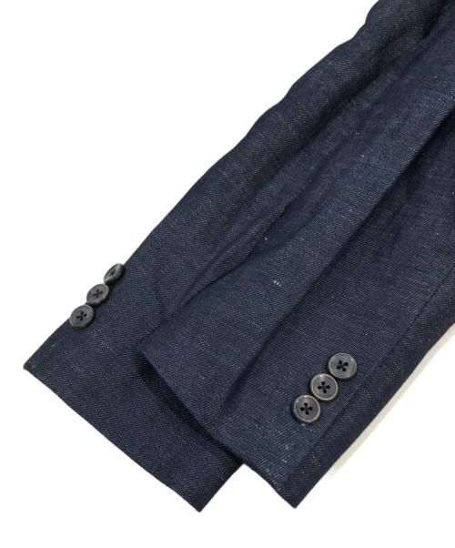 Pilgrim（ピルグリム）PILGRIM (ピルグリム) コットンリネンデニム ダブルブレステッド6Bジャケット ネイビー サイズ:SIZE 46の古着・服飾アイテム