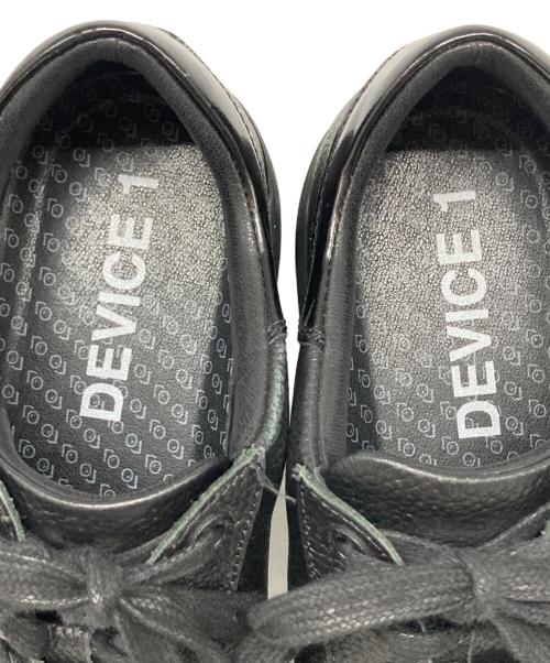 DEVICE1（デバイスワン）DEVICE1 (デバイスワン) AOUREレザーローカットスニーカー ブラック サイズ:SIZE 28.5cmの古着・服飾アイテム