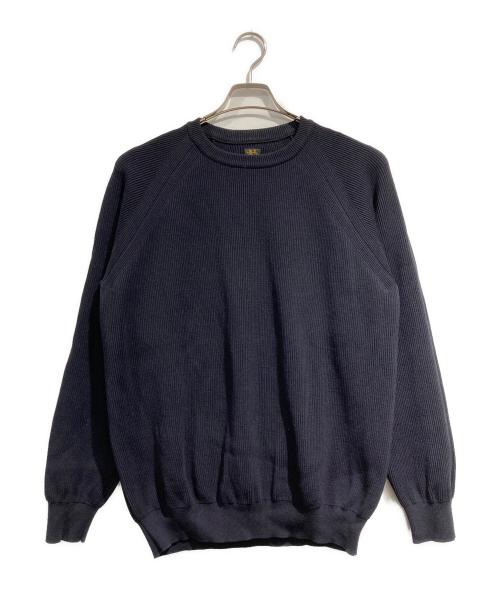 BATONER（バトナ―）BATONER (バトナ―) ハイツイストウール クルーネックプルオーバー ネイビー サイズ:SIZE 3の古着・服飾アイテム
