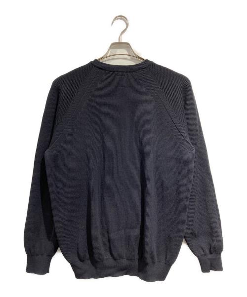 BATONER（バトナ―）BATONER (バトナ―) ハイツイストウール クルーネックプルオーバー ネイビー サイズ:SIZE 3の古着・服飾アイテム