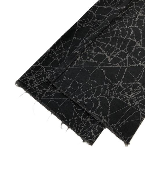 masu（エムエーエスユー）MASU (エムエーエスユー) FLOCKY WEB FLARE PANTS ブラック サイズ:SIZE 46の古着・服飾アイテム