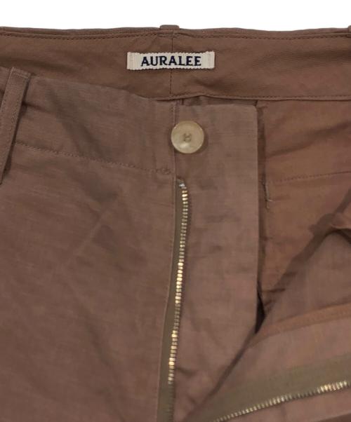 AURALEE（オーラリー）AURALEE (オーラリー) WASHED FINX BUGGY SATIN WIDE PANTS ブラウン サイズ:SIZE 4の古着・服飾アイテム
