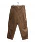 AURALEE（オーラリー）の古着「WASHED FINX BUGGY SATIN WIDE PANTS」｜ブラウン