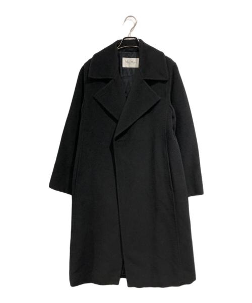 MaxMara（マックスマーラ）MaxMara (マックスマーラ) ウール×カシミヤラップコート ブラック サイズ:SIZE 38の古着・服飾アイテム