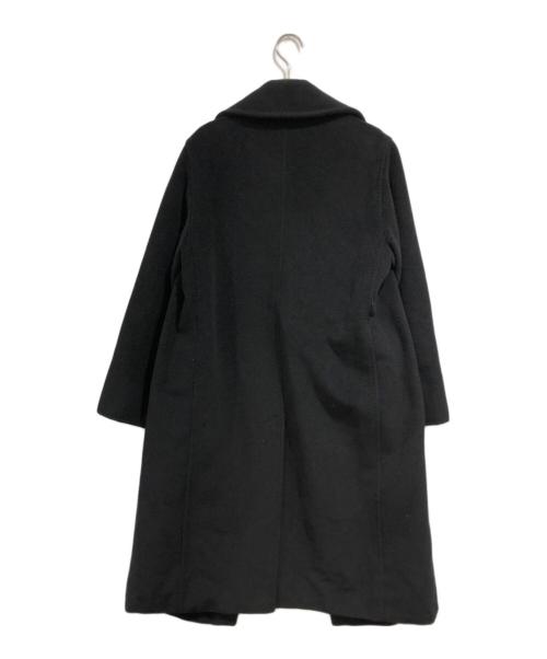 MaxMara（マックスマーラ）MaxMara (マックスマーラ) ウール×カシミヤラップコート ブラック サイズ:SIZE 38の古着・服飾アイテム