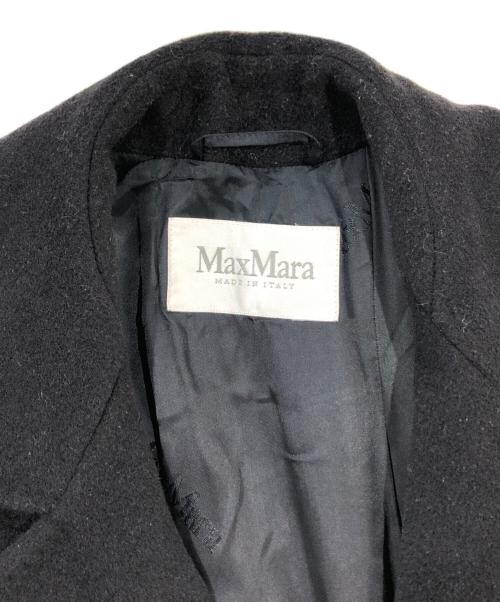 MaxMara（マックスマーラ）MaxMara (マックスマーラ) ウール×カシミヤラップコート ブラック サイズ:SIZE 38の古着・服飾アイテム