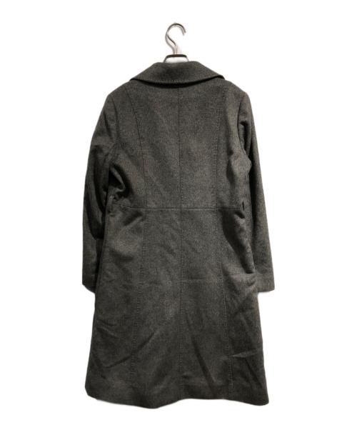 BALMAIN（バルマン）BALMAIN (バルマン) カシミヤフォックスファーロングコート グレー サイズ:SIZE 9の古着・服飾アイテム