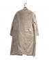 MUSE de Deuxieme Classe (ミューズ ドゥーズィエム クラス) リバーロングノーカラーコート ベージュ サイズ:-：13000円