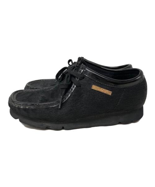 ATMOS（アトモス）atmos (アトモス) CLARKS (クラークス) THE BLACK EYE PATCH (ブラックアイパッチ) Wallabee Black Hair ブラック サイズ:SIZE 24cmの古着・服飾アイテム