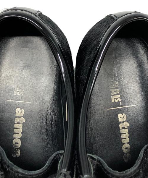ATMOS（アトモス）atmos (アトモス) CLARKS (クラークス) THE BLACK EYE PATCH (ブラックアイパッチ) Wallabee Black Hair ブラック サイズ:SIZE 24cmの古着・服飾アイテム