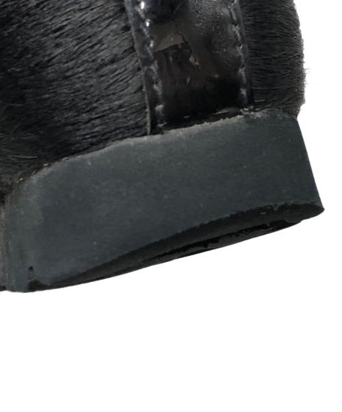 ATMOS（アトモス）atmos (アトモス) CLARKS (クラークス) THE BLACK EYE PATCH (ブラックアイパッチ) Wallabee Black Hair ブラック サイズ:SIZE 24cmの古着・服飾アイテム
