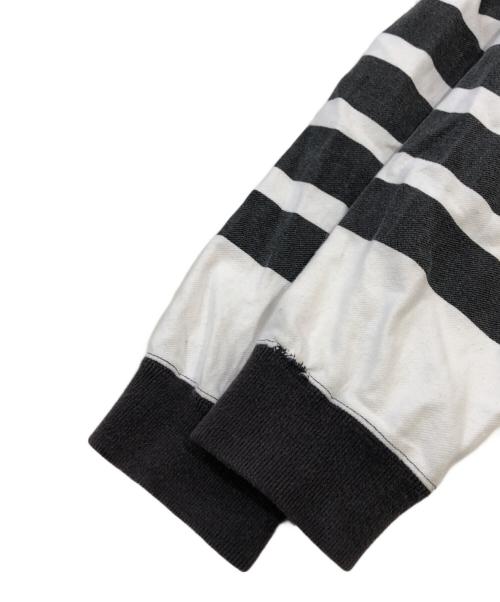 SUPREME（シュプリーム）Supreme (シュプリーム) Printed Stripe Harf Zip Sweat グレー×ホワイト サイズ:SIZE Mの古着・服飾アイテム
