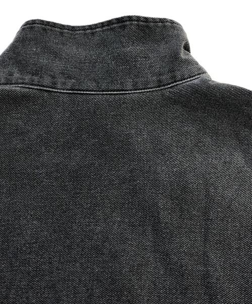 SUPREME（シュプリーム）Supreme (シュプリーム) Printed Stripe Harf Zip Sweat グレー×ホワイト サイズ:SIZE Mの古着・服飾アイテム