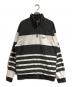 Supreme（シュプリーム）の古着「Printed Stripe Harf Zip Sweat」｜グレー×ホワイト