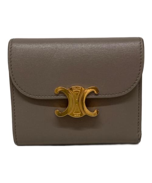 CELINE（セリーヌ）CELINE (セリーヌ) 3つ折り財布 ベージュの古着・服飾アイテム