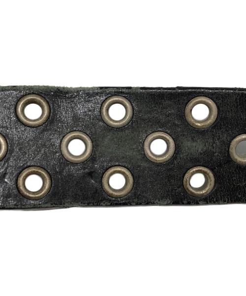 OAKLEY（オークリー）OAKLEY (オークリー) スカルロゴバックルベルト ブラック×シルバーの古着・服飾アイテム