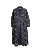 HERALBONYヘラルボニー）の古着「Flare Skirt One-Piece「夜景」」｜ネイビー