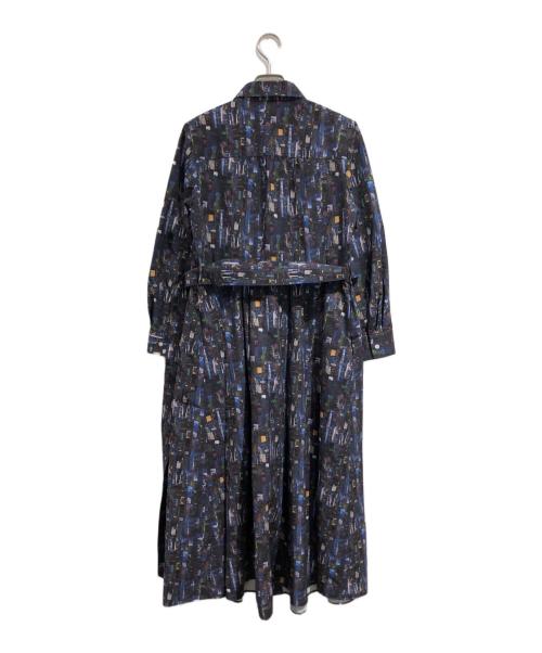 HERALBONY（ヘラルボニー）HERALBONY (ヘラルボニー) Flare Skirt One-Piece「夜景」 ネイビー サイズ:SIZE Sの古着・服飾アイテム
