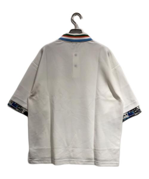 HERALBONY（ヘラルボニー）HERALBONY (ヘラルボニー) ニットコンビポロ「海の図鑑」 ホワイト サイズ:SIZE Mの古着・服飾アイテム