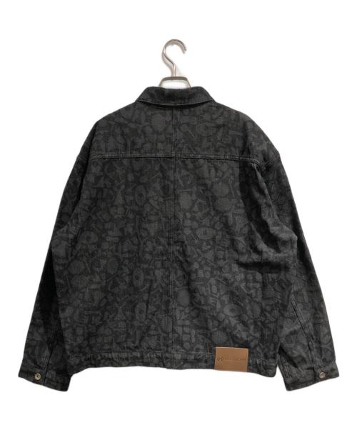 HERALBONY（ヘラルボニー）HERALBONY (ヘラルボニー) kaedeデニムブルゾン「かえでのチョキチョキ」BLACK ブラック サイズ:SIZE Lの古着・服飾アイテム