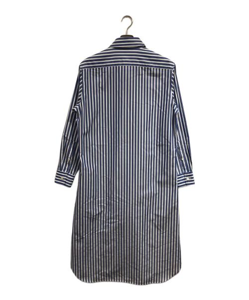 GROUND Y（グラウンドワイ）GROUND Y (グラウンドワイ) ロングドレスストライプシャツ ホワイト×ブルー サイズ:SIZE 3の古着・服飾アイテム