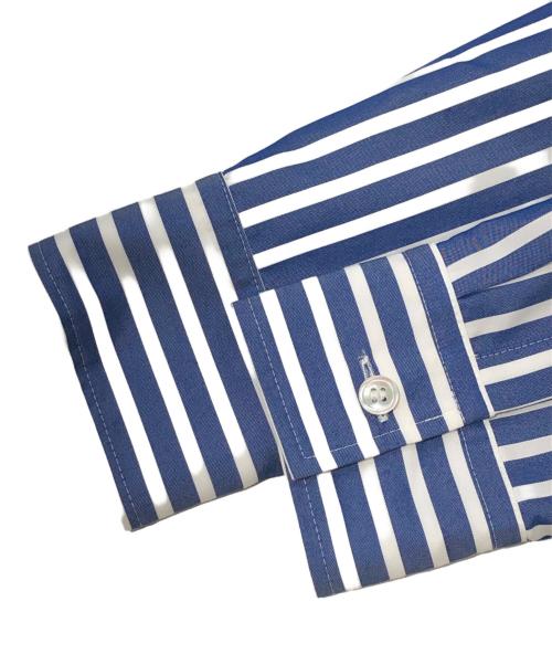 GROUND Y（グラウンドワイ）GROUND Y (グラウンドワイ) ロングドレスストライプシャツ ホワイト×ブルー サイズ:SIZE 3の古着・服飾アイテム
