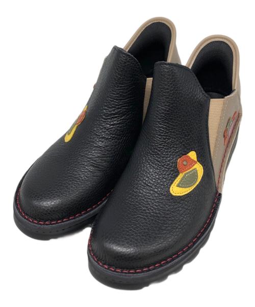 estacion（エスタシオン）ESTACION (エスタシオン) アヒツモチーフレザースリッポン ブラック サイズ:SIZE 23.5cmの古着・服飾アイテム