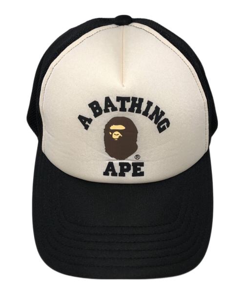 A BATHING APE（アベイシングエイプ）A BATHING APE (アベイシングエイプ) メッシュキャップ ブラックの古着・服飾アイテム