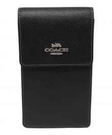 COACH（コーチ）の古着「クロスショルダースマホポーチ」｜ブラック