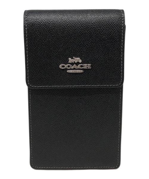 COACH（コーチ）COACH (コーチ) クロスショルダースマホポーチ ブラックの古着・服飾アイテム