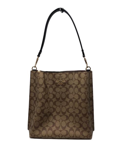 COACH（コーチ）COACH (コーチ) モリー バケット バッグ ベージュ×ブラウンの古着・服飾アイテム