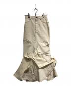 OMMOオーエムエムオー）の古着「ASYMME FOLD DESIGN SK」｜ホワイト
