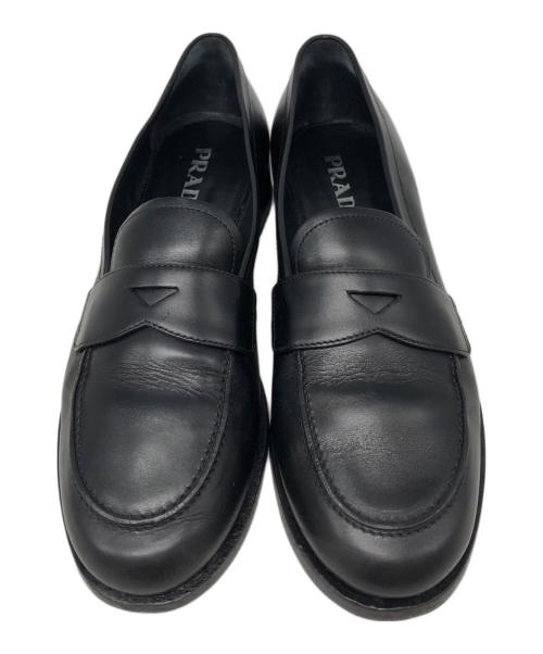 PRADA（プラダ）PRADA (プラダ) レザーローファー ブラック サイズ:SIZE 41の古着・服飾アイテム